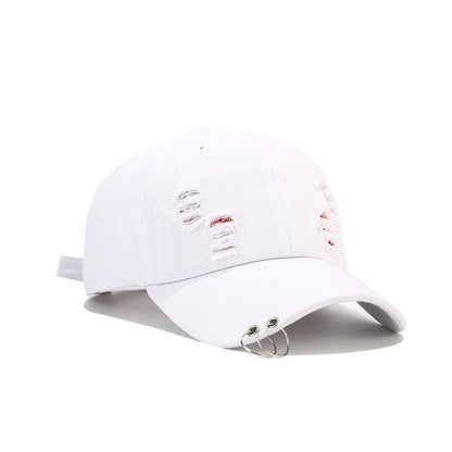 SUPERVALUECHOICE HCSEK00024 Distressed Ripped Denim Baseball Cap