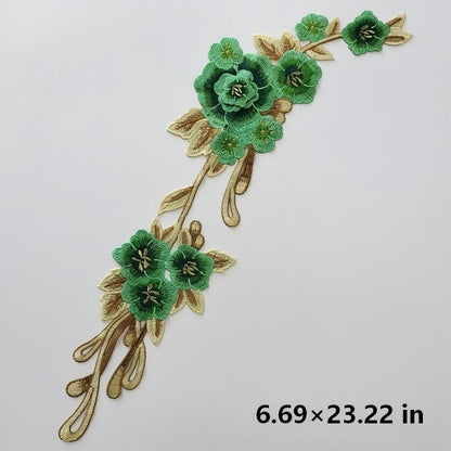 SUPERVALUECHOICE HCSEYB00047 Floral Embroidered Fabric Patches