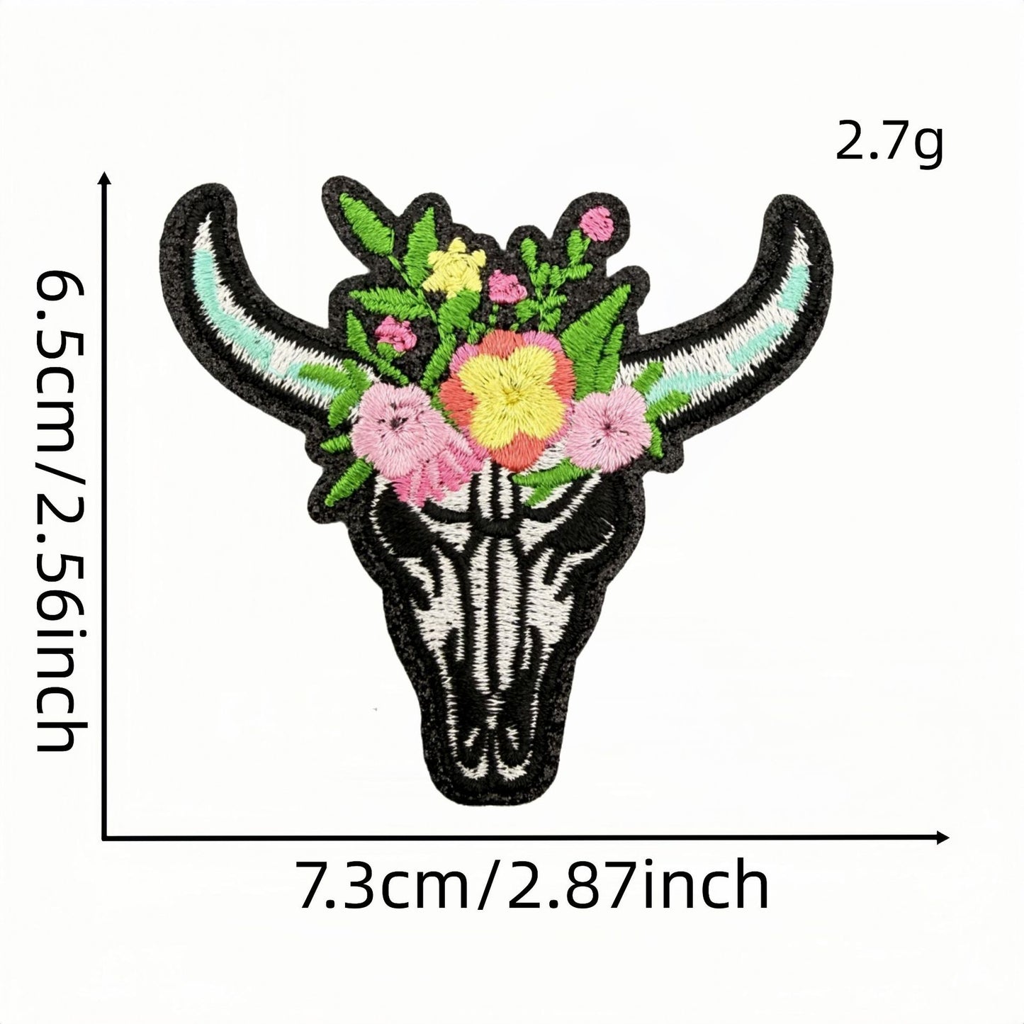 SUPERVALUECHOICE HCSEYSB00006 12 Pack Turquoise Western Cowgirl Iron On Patches Cow Skull Cowboy Hat Boot Cross Embroidered Appliques for Jacket Hat Backpack Clothing DIY Decor