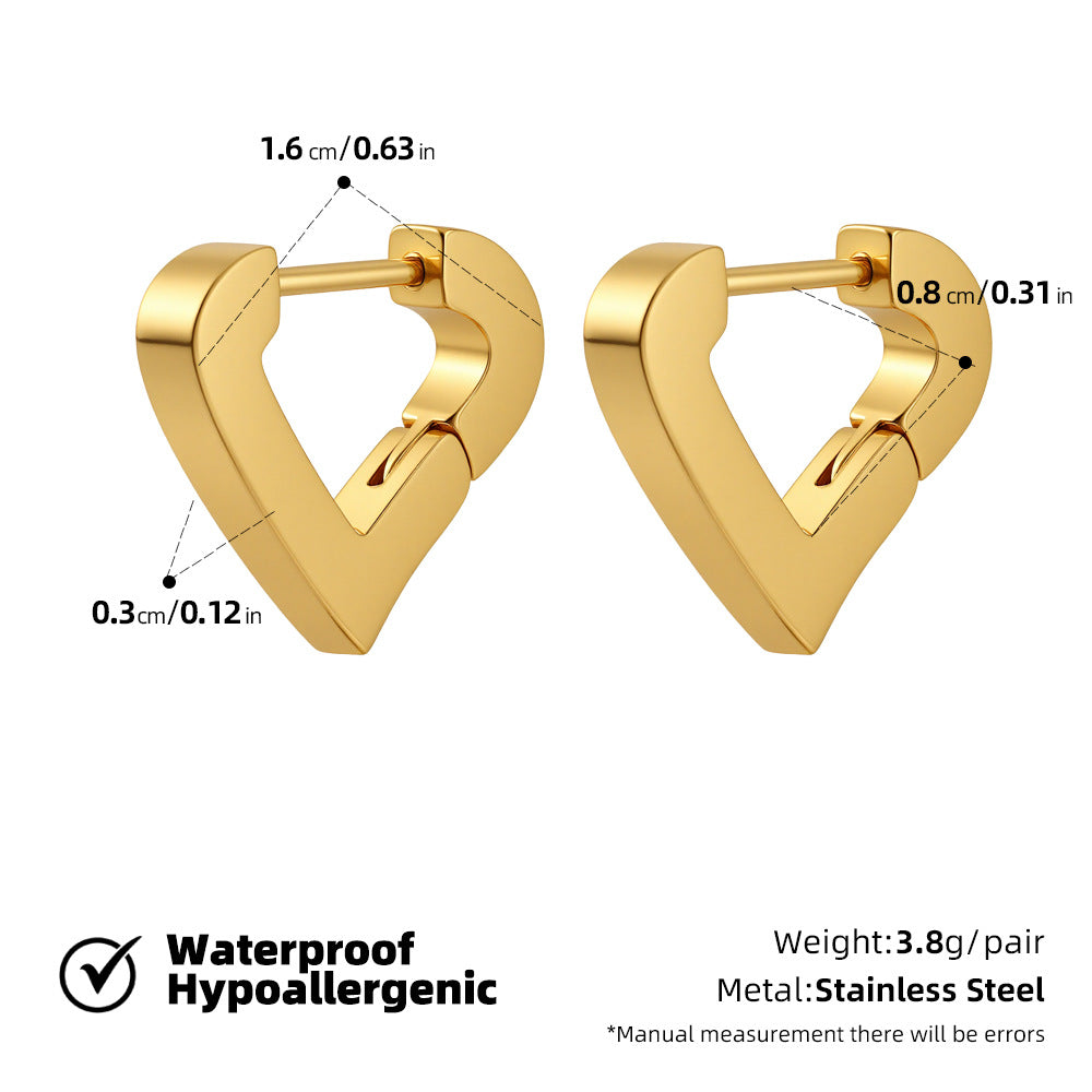 SUPERVALUECHOICE HCSETA00027 Diamond-studded triangle earrings