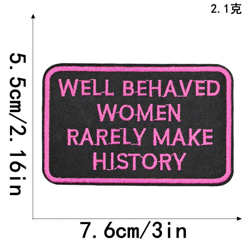 SUPERVALUECHOICE HCSEYSB000018 20Pcs Western Slogan Embroidered Iron On Patches Trendy Word Clothing DIY Decor Appliques