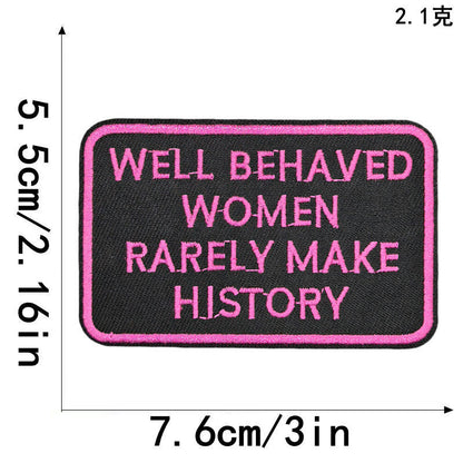 SUPERVALUECHOICE HCSEYSB000018 20Pcs Western Slogan Embroidered Iron On Patches Trendy Word Clothing DIY Decor Appliques