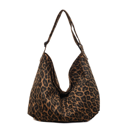 SuperValueChoice HCSEFA00069 Leopard Print Tote Handbag Women Canvas Crossbody Beach Bag Hobo Shoulder Tote Bag Aesthetic Cute Messenger Bag Vintage Crossbody Back