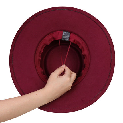 SUPERVALUECHOICE HCSEK00045 Vegan suede Top Fedora Hat Wool Felt Jazz Style Winter Unisex