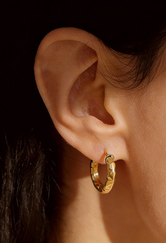SUPERVALUECHOICE HCSETA00024 Earrings with an irregular textured pattern