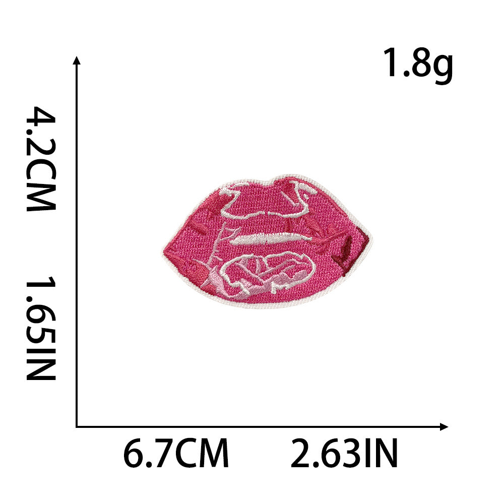 SUPERVALUECHOICE HCSEYB00014 Sweet and Edgy Pink Embroidered Fabric Patch