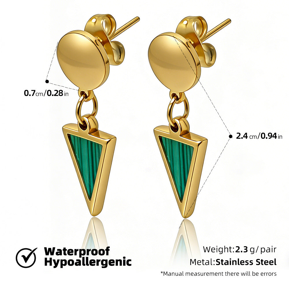 SUPERVALUECHOICE HCSETB00004 Diamond-studded triangle earrings