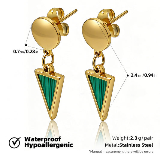 SUPERVALUECHOICE HCSETB00004 Diamond-studded triangle earrings