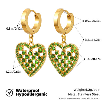 SUPERVALUECHOICE HCSETA00019 Heart-Shaped Diamond Earrings