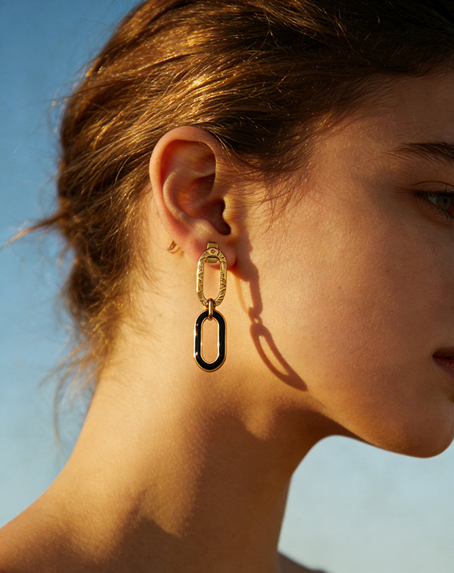 SUPERVALUECHOICE HCSETB00003 Double-Circle Shell-Inlaid Earrings
