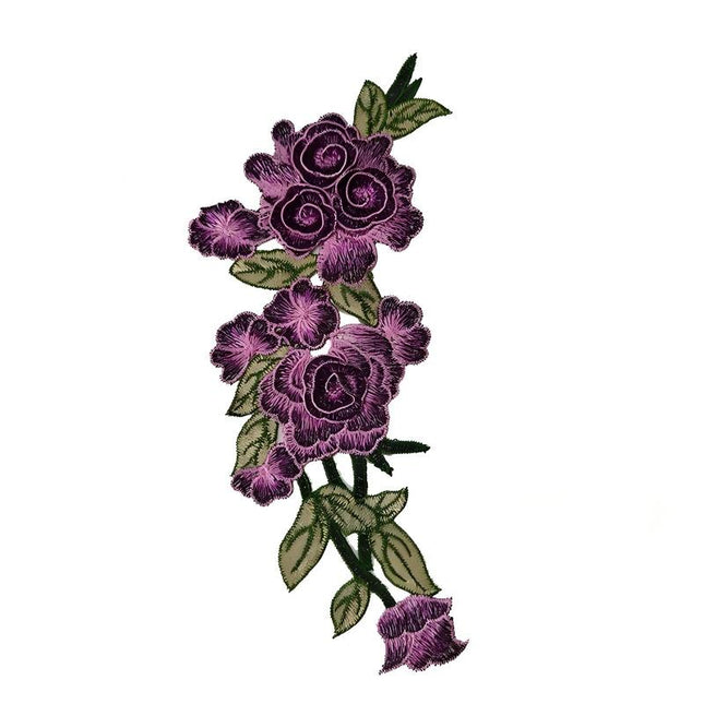 SUPERVALUECHOICE HCSEYB00051 Floral Embroidered Fabric Patches 3.93'' X 11''