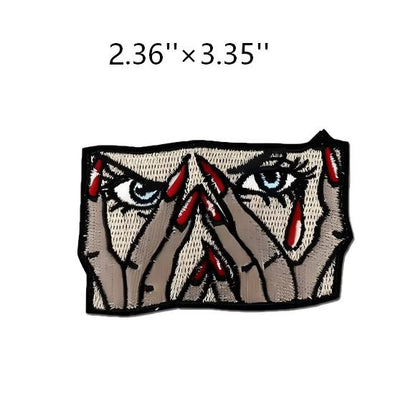 SUPERVALUECHOICE HCSEYSB00028 9Pcs Sugar Skull Skeleton Hand Embroidered Iron On Patches Gothic Streetwear Clothing Appliques