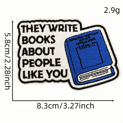 SUPERVALUECHOICE HCSEYSB00031 20Pcs Funny Math Meme Slogan Embroidered Iron On Patches Casual Garment DIY Decor Appliques