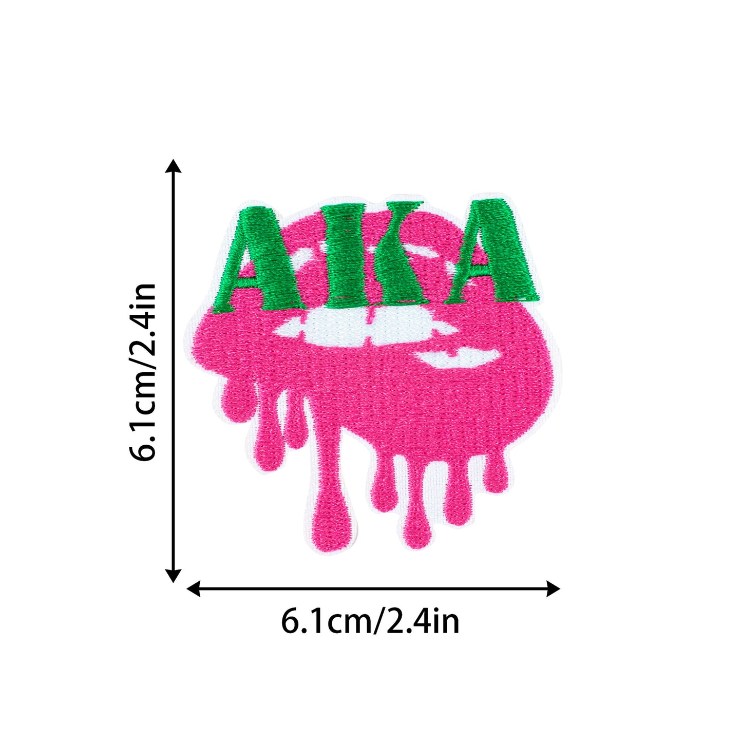 SUPERVALUECHOICE HCSEYSB00110 16Pcs AKA 1908 Themed Green Pink Embroidered Iron On Patches Clothing DIY Appliques