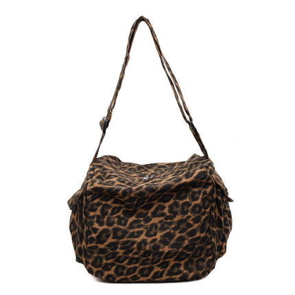 SuperValueChoice HCSEFA00065 Leopard Print Tote Handbag Women Canvas Crossbody Beach Bag
