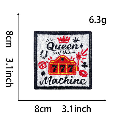 SUPERVALUECHOICE HCSEYB00035 Outdoor Playing Card-Themed Embroidered Fabric Patches