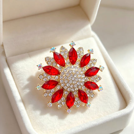 SUPERVALUECHOICE HCSESA00096 Sparkling Rhinestone Lapel Brooches 1.61" × 1.61"