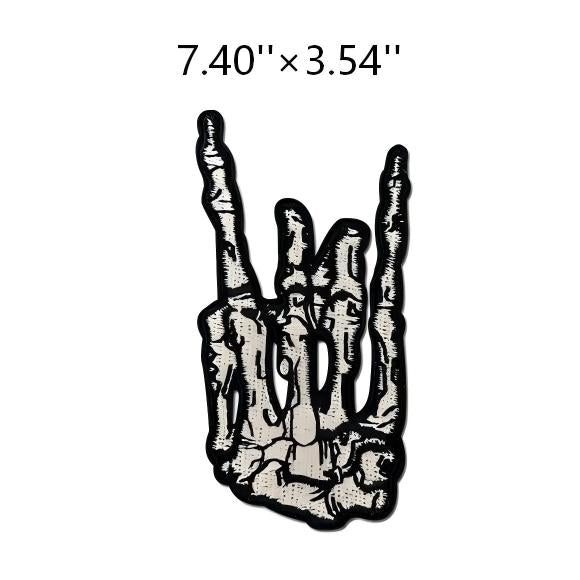 SUPERVALUECHOICE HCSEYSB00028 9Pcs Sugar Skull Skeleton Hand Embroidered Iron On Patches Gothic Streetwear Clothing Appliques