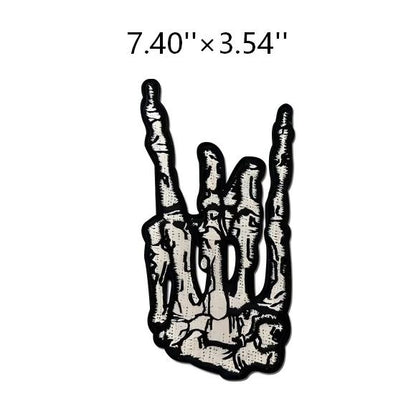 SUPERVALUECHOICE HCSEYSB00028 9Pcs Sugar Skull Skeleton Hand Embroidered Iron On Patches Gothic Streetwear Clothing Appliques