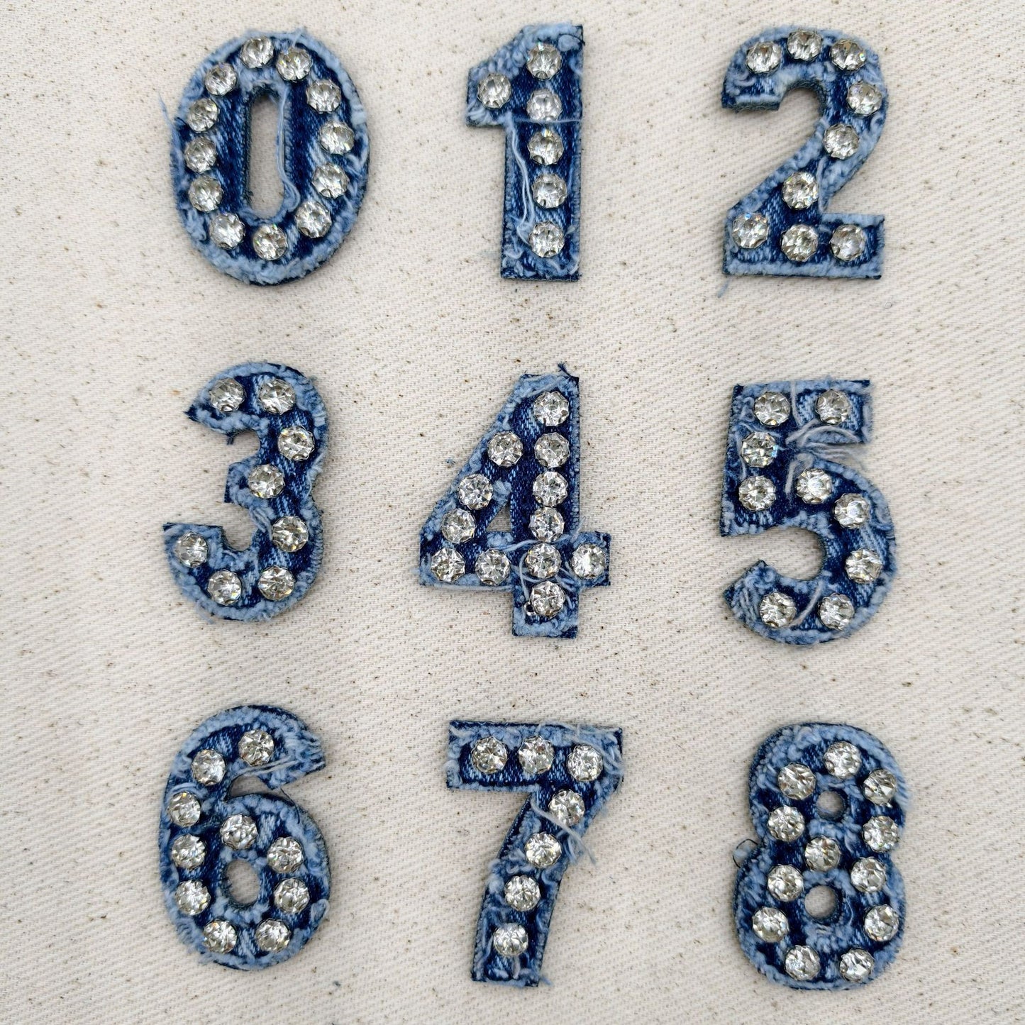 SUPERVALUECHOICE HCSEYE00009 Denim Numbers embroidery clothing fabric patches