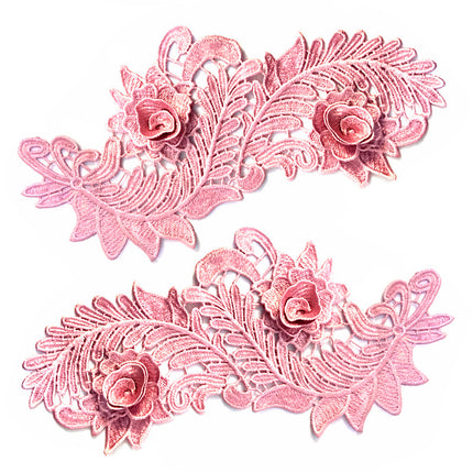 SUPERVALUECHOICE HCSEYB00138 Pair of Floral Embroidery Patches Matching Set