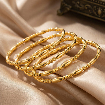 SUPÊR VÃLUE CHOICE HCSEX00018 Teardrop-shaped Bamboo-Patterned Bracelet