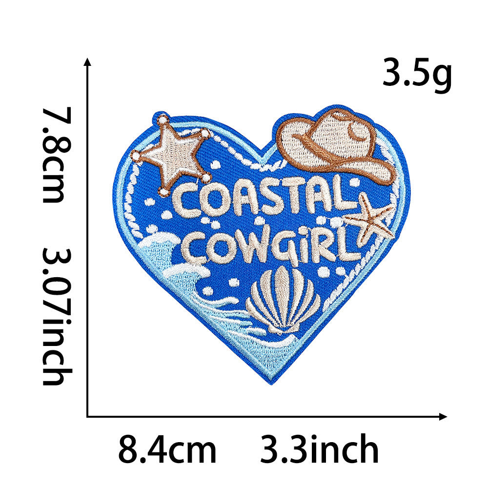 SUPERVALUECHOICE HCSEYB00017 Coastal Cowboy-Style Embroidered Patches