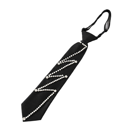 SUPERVALUECHOICE HCSEZC00003 Elegant Tie with Artificial Pearls Studded Freely