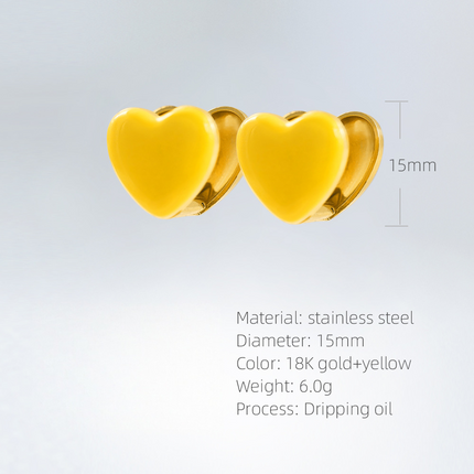 SUPERVALUECHOICE HCSETA00005 Resin Heart-Shaped Earrings