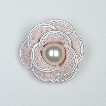 SUPERVALUECHOICE HCSEYD00030 Vintage 3D Pearl Flower Fabric Applique DIY Craft Accessory