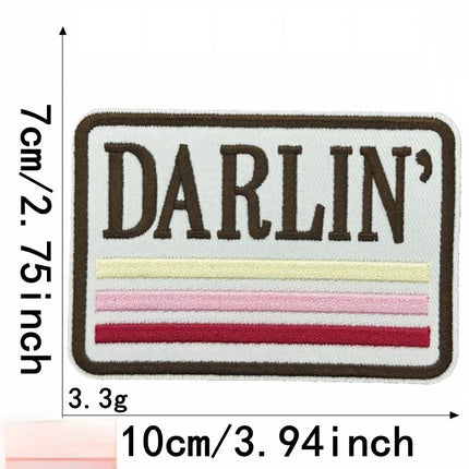 SUPERVALUECHOICE HCSEYB00112 15Pcs Western Country Slogan Embroidered Iron On Patches Casual Garment DIY Decor Appliques