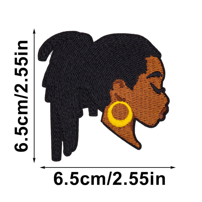 SUPERVALUECHOICE HCSEYB00108 15Pcs Black Girl Magic Themed Embroidered Iron On Patches Apparel DIY Sewing Decor Appliques