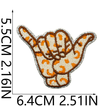 SUPERVALUECHOICE HCSEYSB00008 21 Pack Silver Glitter Trim Leopard Print Iron On Patches Mixed Cute Western Design Embroidered Appliques for Jacket Hat Backpack Clothing DIY Decor