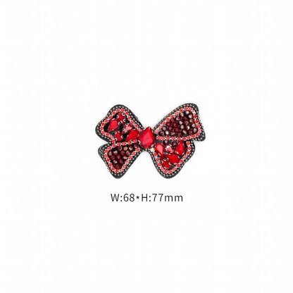 SUPÊR VÃLUE CHOICE  HCSEYD00015 Multi Style Rhinestone Applique Bow Star Flower Tassel Crystal Beaded Sew On Patch for Jacket Jeans Bag DIY Craft Decor