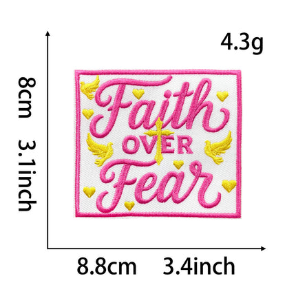 SUPERVALUECHOICE HCSEYB00034 Vintage Text Embroidered Fabric Patches