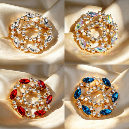 SUPERVALUECHOICE HCSESA00098 Sparkling Rhinestone Lapel Brooches 1.65" × 1.65"