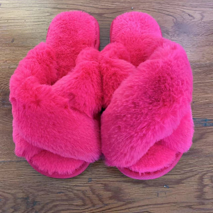SUPERVALUECHOICE HCSEWB00014 Fluffy Fuzzy Slide Slippers