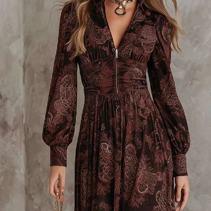 SUPERVALUECHOICE HCSEAA00038 Paisley Zip Maxi Dress