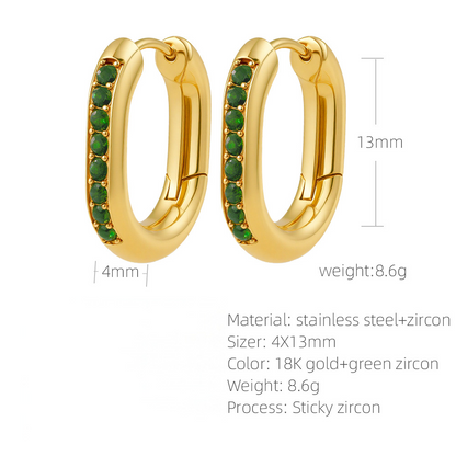 SUPERVALUECHOICE HCSETA00002 Oval Zircon Earrings