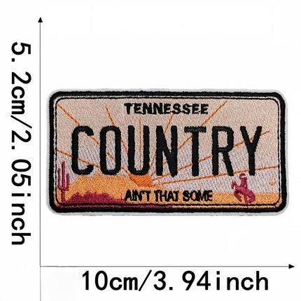 SUPERVALUECHOICE HCSEYB00112 15Pcs Western Country Slogan Embroidered Iron On Patches Casual Garment DIY Decor Appliques