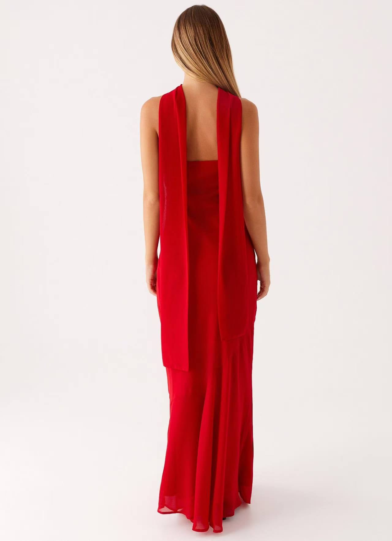 SUPERVALUECHOICE HCSEAB00005 Floral Chiffon Strapless Maxi Dress