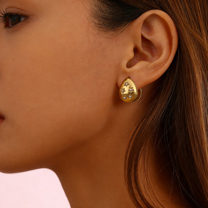 SUPERVALUECHOICE HCSETA00006 Star-shaped stud earrings
