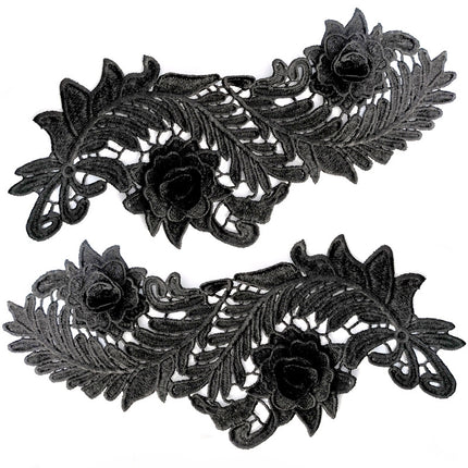 SUPERVALUECHOICE HCSEYB00138 Pair of Floral Embroidery Patches Matching Set