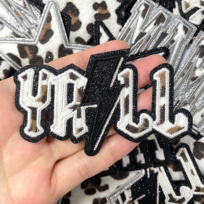 SUPERVALUECHOICE HCSEYSF00002 Assorted Western Leopard Pattern Word Star Lightning Embroidered Patch