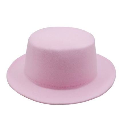 SUPERVALUECHOICE HCSEK00044 Vintage Flat Top Fedora Hat Wide Brim Jazz Style Unisex Cap