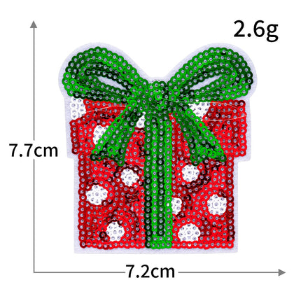 SUPERVALUECHOICE HCSEYH00004 Christmas sequin embroidered fabric patch