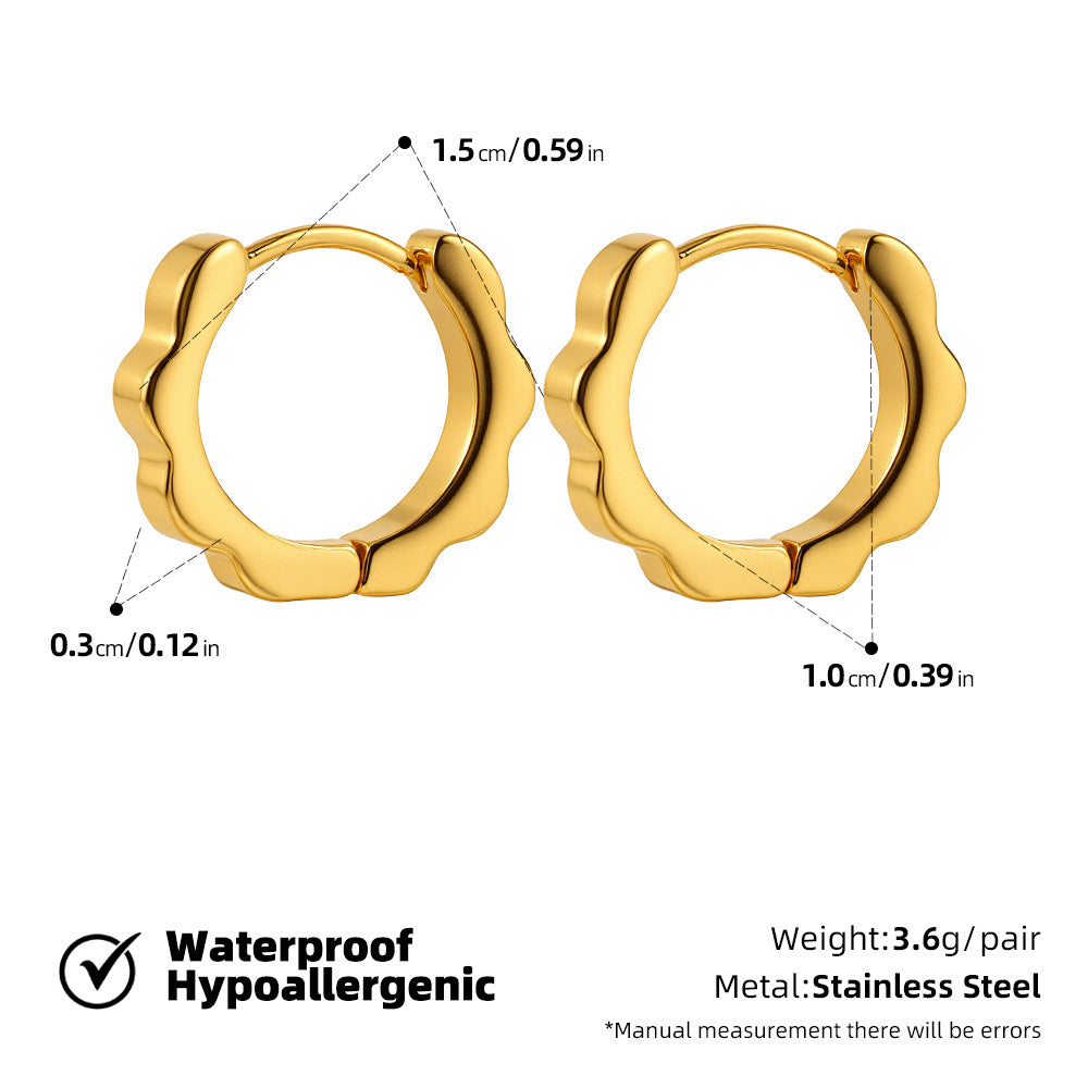 SUPERVALUECHOICE HCSETA00017 Geometric Heart-Shaped Petal Earrings
