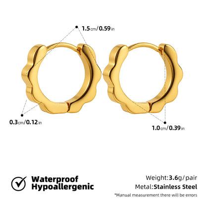 SUPERVALUECHOICE HCSETA00017 Geometric Heart-Shaped Petal Earrings