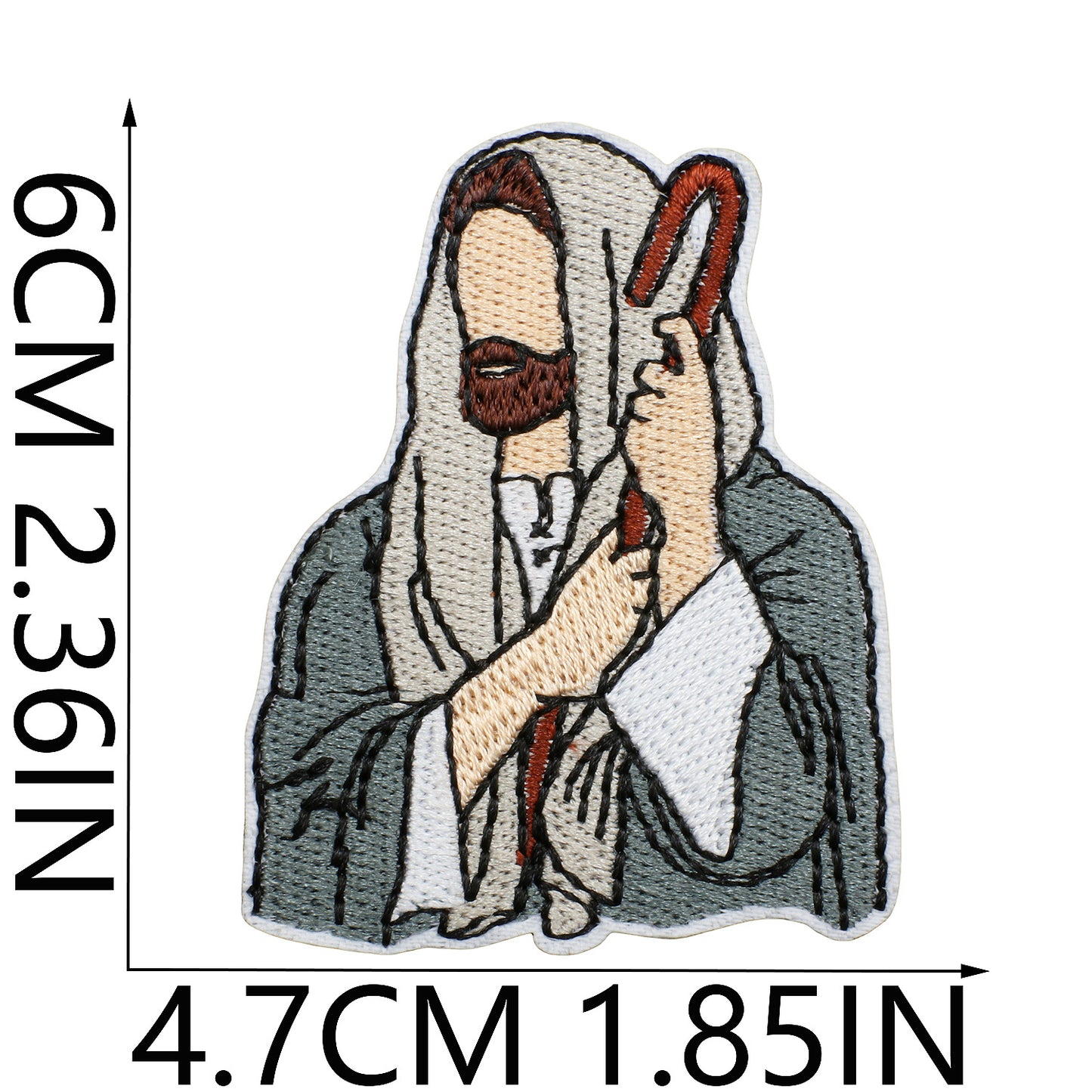 SUPERVALUECHOICE HCSEYB000010 Jesus Embroidered Fabric Patch