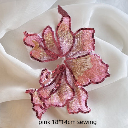 SUPERVALUECHOICE HCSEYC00011 Sequin Flower Embroidered Lace Fabric Patch